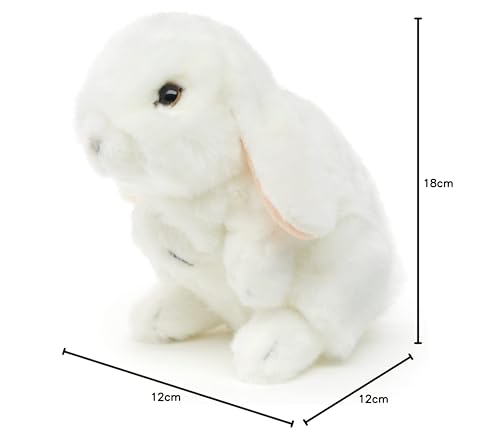Uni-Toys - Iepure stând (alb) - 18 cm - Jucărie din pluș, Iepuraș de pluș, Jucărie de îmbrățișat