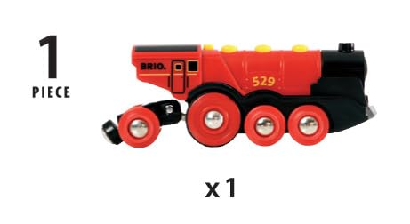BRIO World 33592 Rote Lola locomotivă electrică - Locomotivă cu baterii cu lumină și sunet - Jucărie pentru copii recomandată de la 3 ani