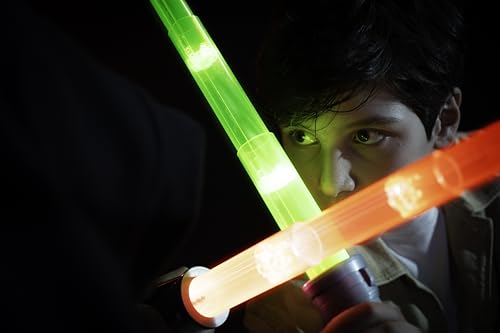 SABIE PUTERNICĂ Goliath, roșie, pentru copii de la 6 ani, sabie laser pentru lupte intergalactice, jucărie cu retractare automată, 30 cm / 90 cm extinsă.