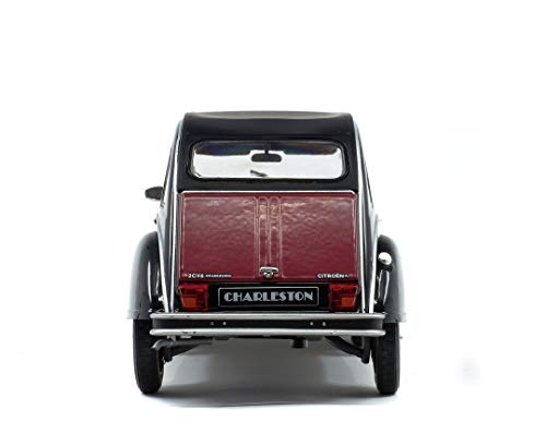 Citroen 2CV6 Charleston 1983 - Model auto 1:18, Roșu/Negru