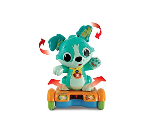 VTech Baby Câine Fang-mich – Hoverboard animat pentru mișcare – Cu urechi care se mișcă, melodii, sunete și conținut educativ – Pentru copii de 12-36 luni