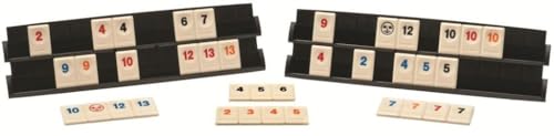 Jumbo Spiele Rummikub Original - Joc clasic de remi cu geantă practică pentru călătorii. Joc de societate pentru adulți și copii de la 7 ani - 2 până la 4 jucători.