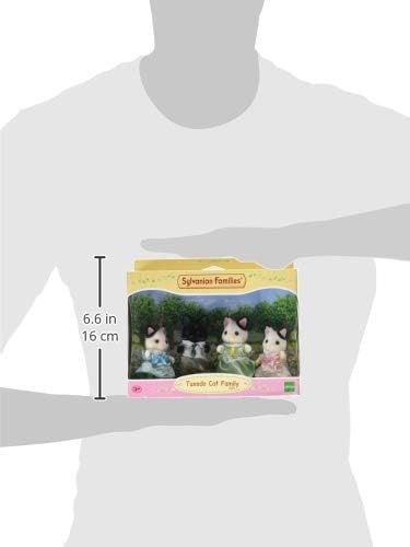 Familia de Pisici Tuxedo Sylvanian L5181 - Figurine pentru Casa de Păpuși
