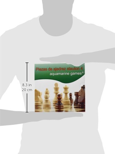 Jocuri Aquamarine CP029A Piese de șah Schach STAUTON 4 FSC 100% Figurine de șah, Diverse