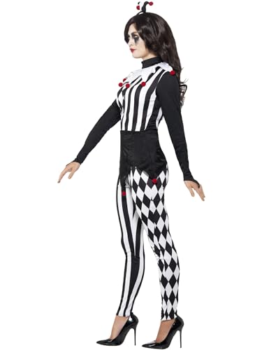 Costum Smiffys de Bufoniță pentru Femei, Negru pentru Halloween și Carnaval