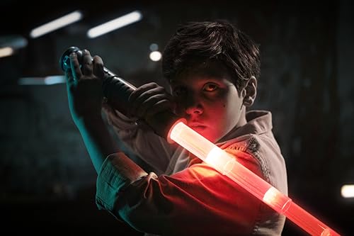SABIE PUTERNICĂ Goliath, roșie, pentru copii de la 6 ani, sabie laser pentru lupte intergalactice, jucărie cu retractare automată, 30 cm / 90 cm extinsă.