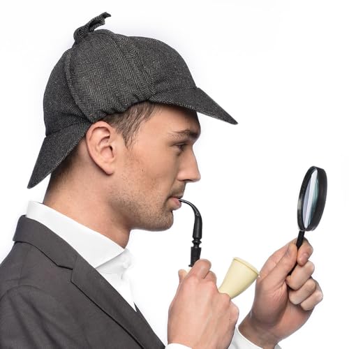 Boland 33201 - Set de Detectiv pentru Costume, Accesorii pentru Carnaval, Set de Costum, Pălărie, Lupă și Pifanie, Petrecere Tematică, Bachelorette Party