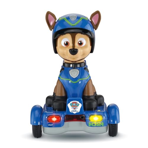 VTech - Hoverboard-ul lui Chase din Paw Patrol, figurina interactivă de 26 cm, jucărie electronică cu sunete și lumini, cadou pentru copii de 2-6 ani.