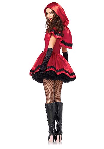 Costum Scufita Rosie pentru femei, Leg Avenue, Poliester, Rosu, Marimea L