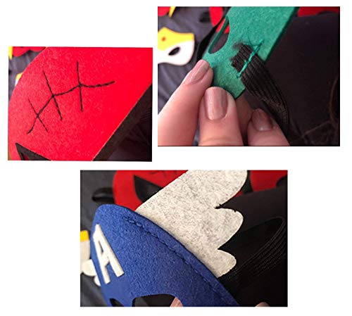 Măști Supereroi TATAFUN - 32 bucăți, Măști Cosplay pentru Petreceri, Măști din Filz pentru Copii cu Elastic