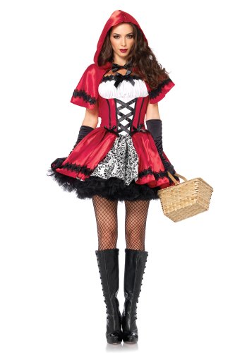 Costum Scufita Rosie pentru femei, Leg Avenue, Poliester, Rosu, Marimea L