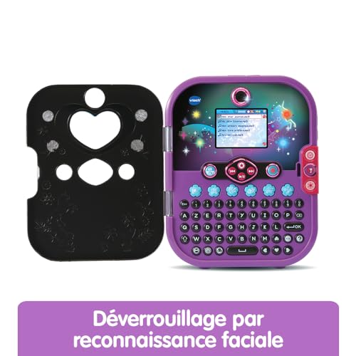VTech KidiSecrets Selfie Music 2.0 Negru – Jurnal electronic cu recunoaștere facială – 6-12 ani – Versiune FR