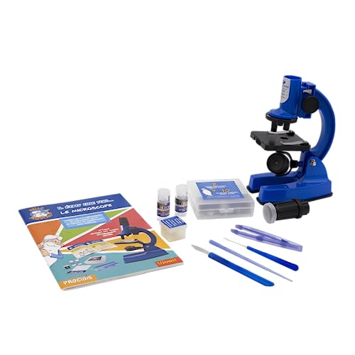 SILVERLIT – Microscop Zoom 100-1200 – 66 accesorii + 50 experimente științifice – pentru copii de la 8 ani – Kit în limba franceză