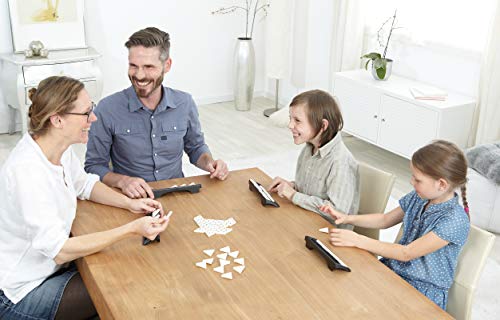 Triominos Original Goliath - Joc de strategie și gândire cu domino triunghiular, pentru 2-4 jucători, vârsta 6+, joc de familie, 30 minute, clasic de 50 de ani.