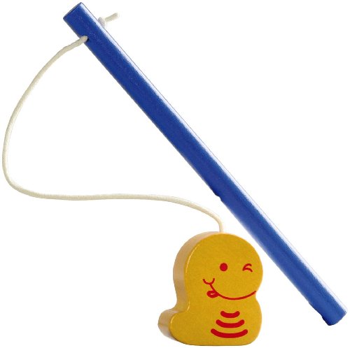 HABA Pești de prins – Primele mele jocuri – Joc de pescuit din lemn pentru copii de la 2 ani – Dezvoltă motricitatea fină, jocul liber, învățarea și diferențierea culorilor – 1004983001