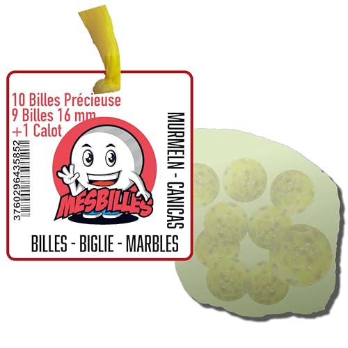 MesPerles – 10 Bile din Sticlă – 9 Bile și 1 Capac