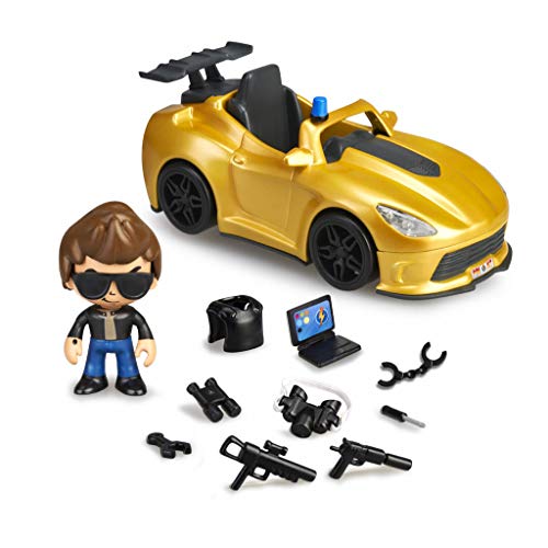 Pinypon Action - Super Mașină cu Figurina unui Spion și Accesorii, pentru băieți și fete de la 4 ani, Famosa (700015150)