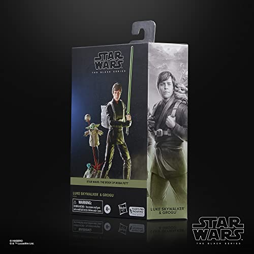 Star Wars The Black Series Figură de Acțiune Luke Skywalker & Grogu, 15 cm, din Star Wars: Cartea lui Boba Fett