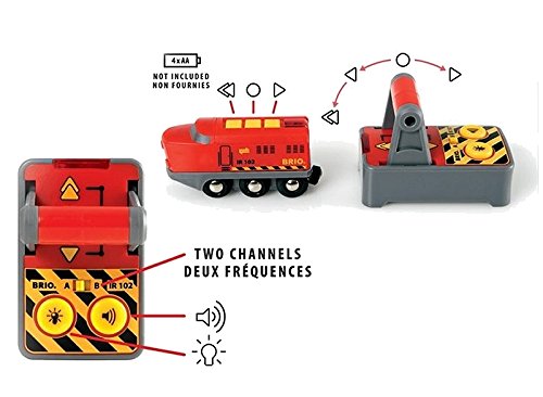 BRIO World 33213 Locomotivă electrică IR-Frachtlok cu telecomandă - Accesorii pentru BRIO World - Jucărie recomandată pentru copii de la 3 ani
