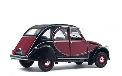 Citroen 2CV6 Charleston 1983 - Model auto 1:18, Roșu/Negru