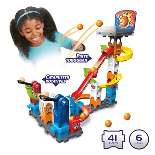 VTech Marble Rush S500 Pistă Bile Baschet, 41 piese (FR)