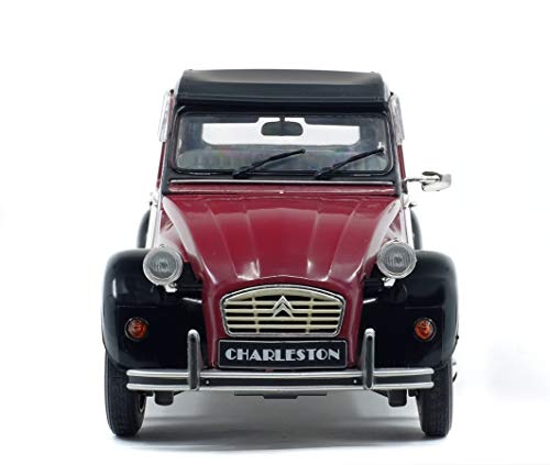 Citroen 2CV6 Charleston 1983 - Model auto 1:18, Roșu/Negru