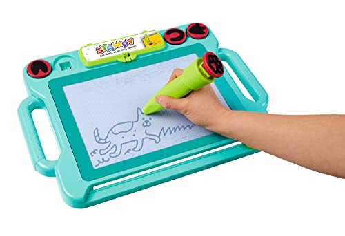 Simba 106334629 - Tabla de desen magnetic pentru copii, 41x29cm, cu sunet, 4 timbre cu animale, 3 carduri de învățare, pentru băieți și fete de la 3 ani