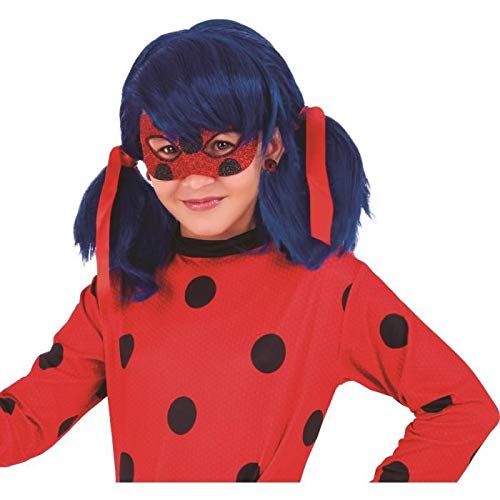 Masca Oficială Ladybug RUBIE'S pentru Copii, Motiv: Lup, Cu Sclipici, Ideală pentru Carnaval și Halloween