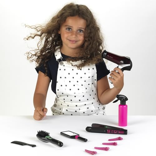 Set Mega Theo Klein 5885 cu Placa de Păr, Perie și Uscător de Păr - Jucărie pentru Copii de la 3 Ani, Dimensiuni: 49,5 cm x 8 cm x 26 cm
