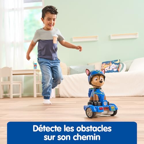 VTech - Hoverboard-ul lui Chase din Paw Patrol, figurina interactivă de 26 cm, jucărie electronică cu sunete și lumini, cadou pentru copii de 2-6 ani.