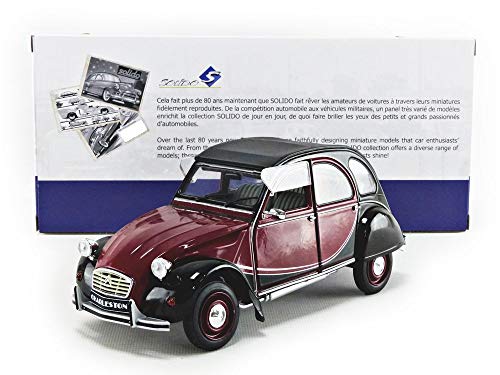 Citroen 2CV6 Charleston 1983 - Model auto 1:18, Roșu/Negru