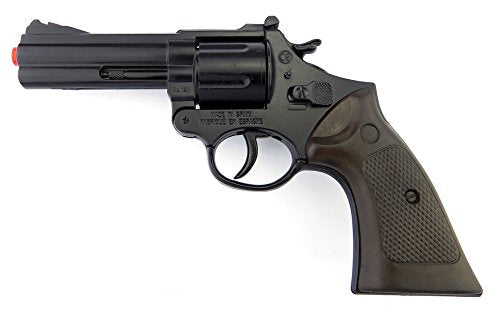 Gonher Die Cast Metal - Revolver Polițist, de la 4 ani, cu 12 împușcături, culoare neagră (127/6)