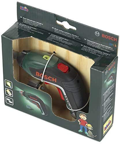Theo Klein 8300 Bosch Șurubelniță electrică de jucarie cu lumină și sunet | Capete interschimbabile | Dimensiuni: 12,5 cm x 4 cm x 9 cm | Jucărie pentru copii de la 3 ani