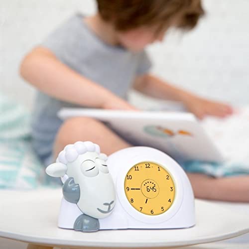 ZAZU Sam Oaia Ceas – Ceas de Somn și Lumină de Noapte pentru Copii | Îi învață pe copii când să se trezească | Luminozitate ajustabilă | Oprire automată