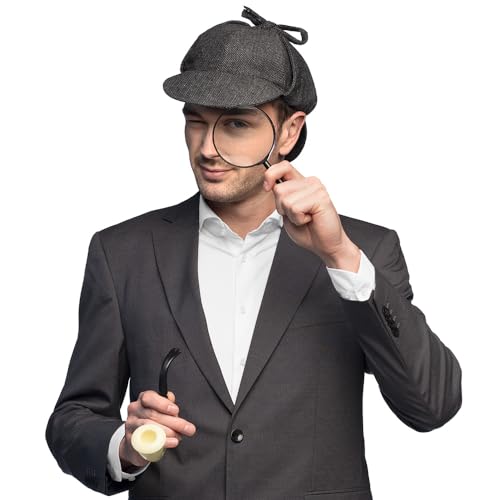 Boland 33201 - Set de Detectiv pentru Costume, Accesorii pentru Carnaval, Set de Costum, Pălărie, Lupă și Pifanie, Petrecere Tematică, Bachelorette Party