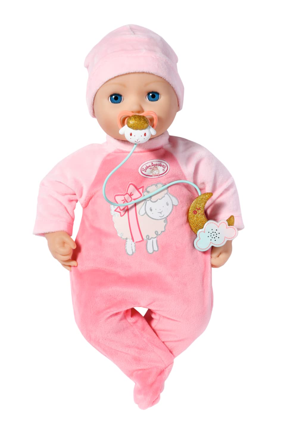 Baby Annabell Sweet Dreams, suzetă cu funcție de lumină și sunet, alb și auriu, 704219 Zapf Creation