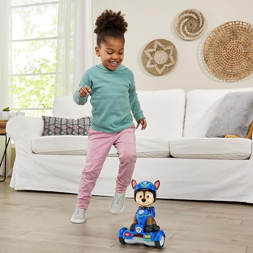 VTech - Hoverboard-ul lui Chase din Paw Patrol, figurina interactivă de 26 cm, jucărie electronică cu sunete și lumini, cadou pentru copii de 2-6 ani.