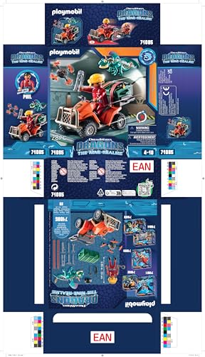 PLAYMOBIL DreamWorks Dragons 71085 - Icaris Quad & Phil, Figurina Dragon, Jucărie pentru copii de la 4 ani