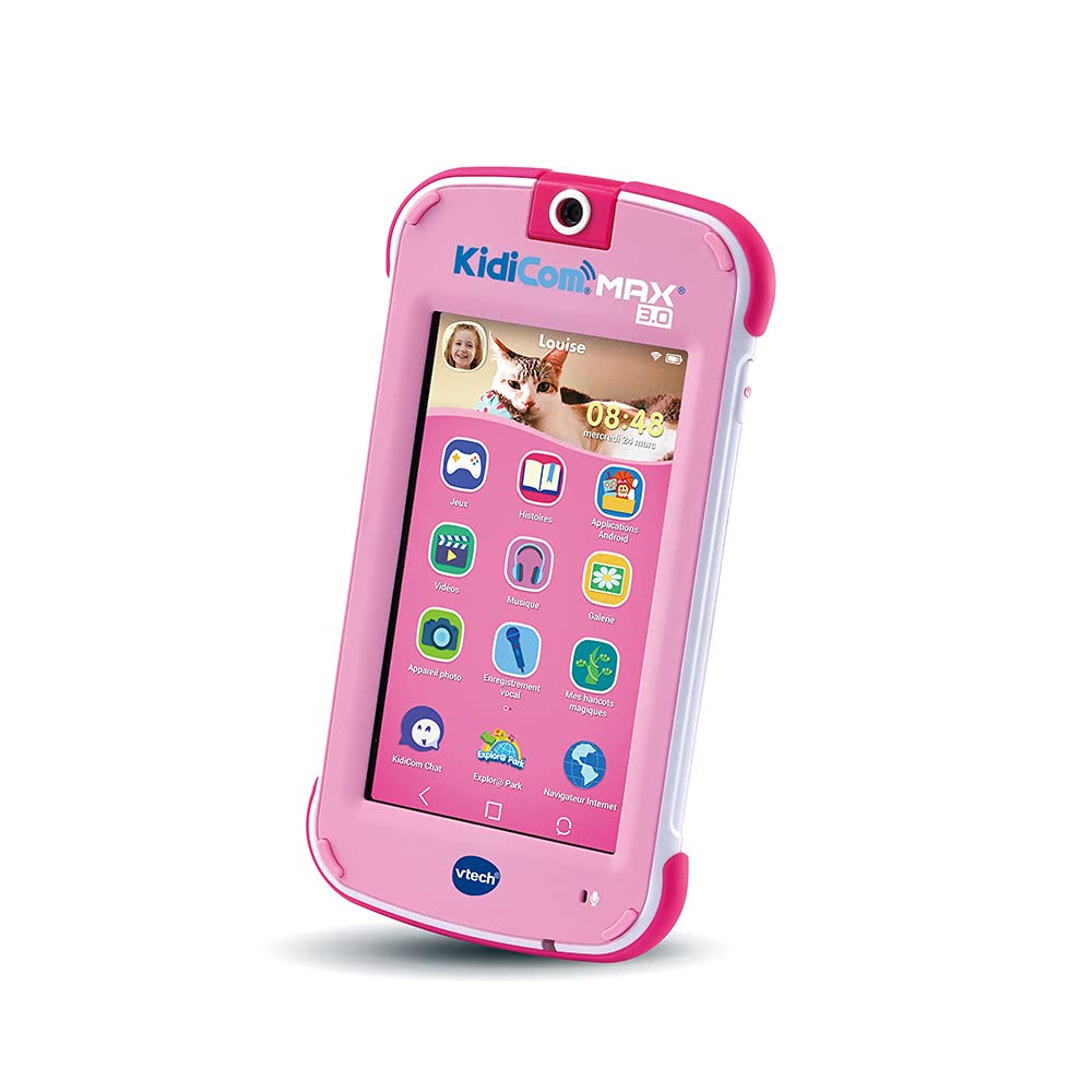 VTech 546555 KidiCom - Telefon interactiv pentru Copii, Roz