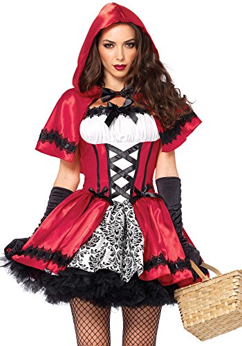 Costum Scufita Rosie pentru femei, Leg Avenue, Poliester, Rosu, Marimea L