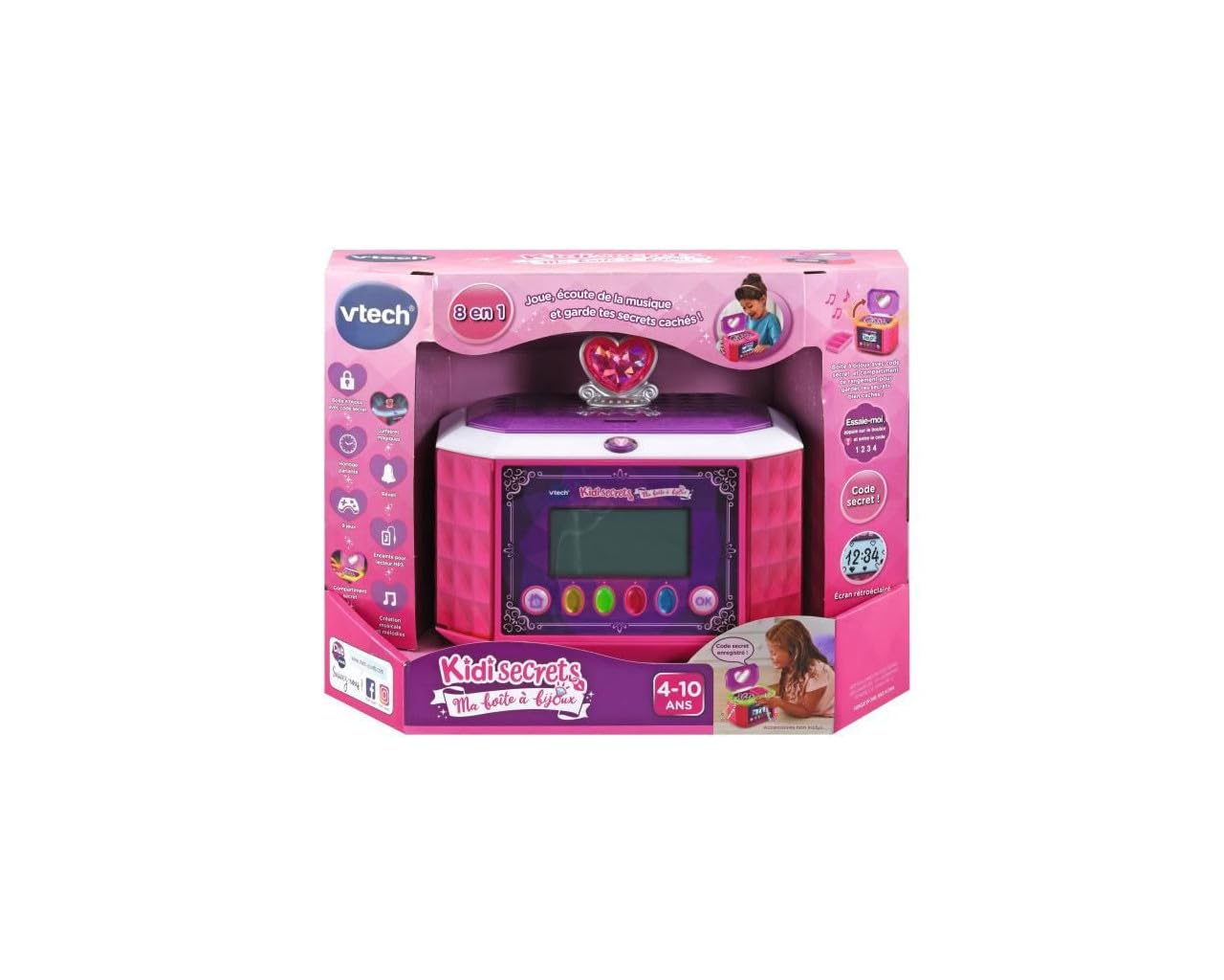 VTech 80-529905 Cutie de Bijuterii, Roz