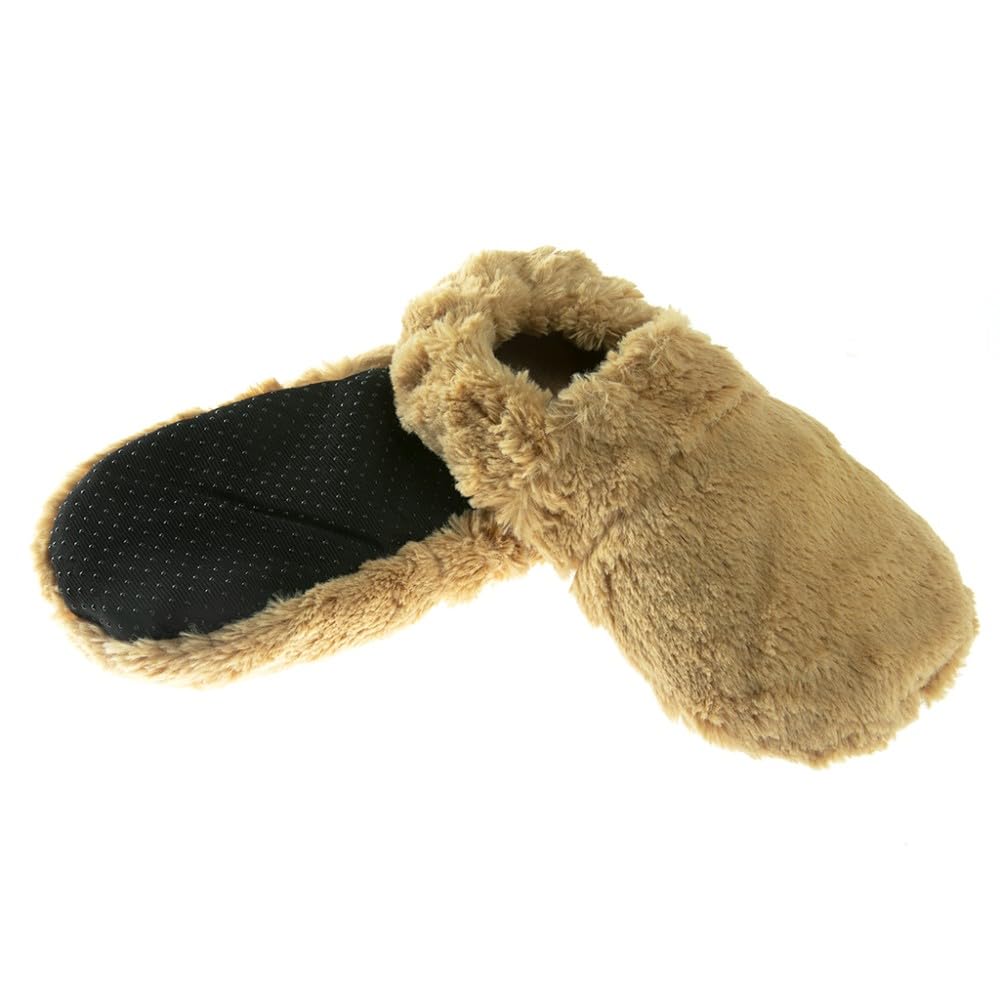 Papuci de casă Flauscho cu blăniță, caramel cu bilă de căldură, CHC