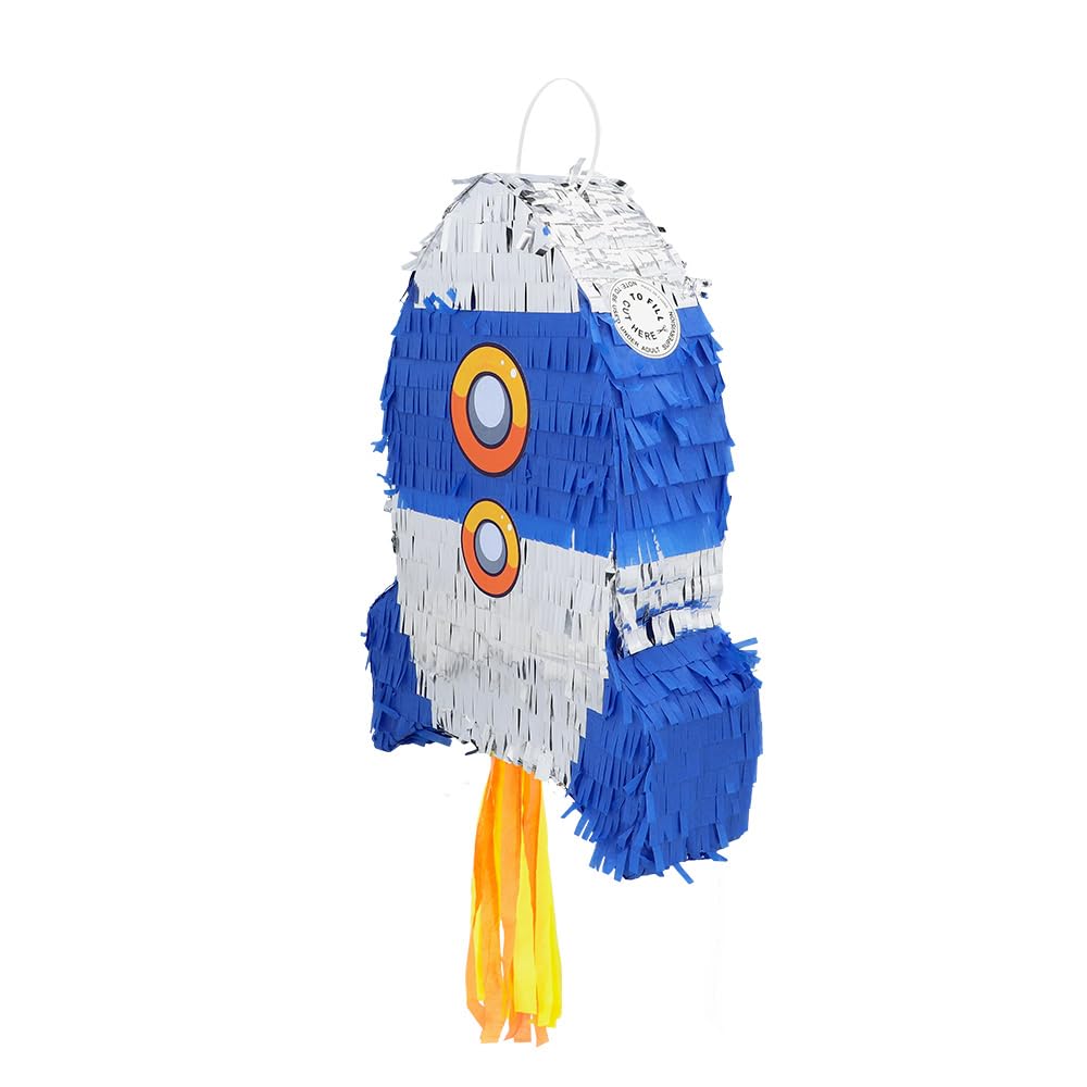 Pinata Rachetă, 56 x 23 x 18 cm decor pentru petreceri de naștere, petreceri tematice și carnaval.