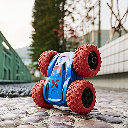 EXOST RC 54257 360 CROSS - Mașină RC Silverlit, 2.4 Ghz, jucărie off-road, 360° stunts, 1:18, roșie, pentru copii de la 5 ani