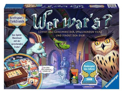 Ravensburger Kinderspiel 21854 - Wer War's, joc de societate pentru copii și adulți, premiat jocul anului, pentru 2-4 jucători, recomandat de la 6 ani.