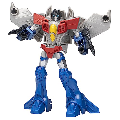 Transformers EarthSpark Warrior-Klasse Starscream - Figură de acțiune, jucărie robot pentru copii de la 6 ani, 12,5 cm