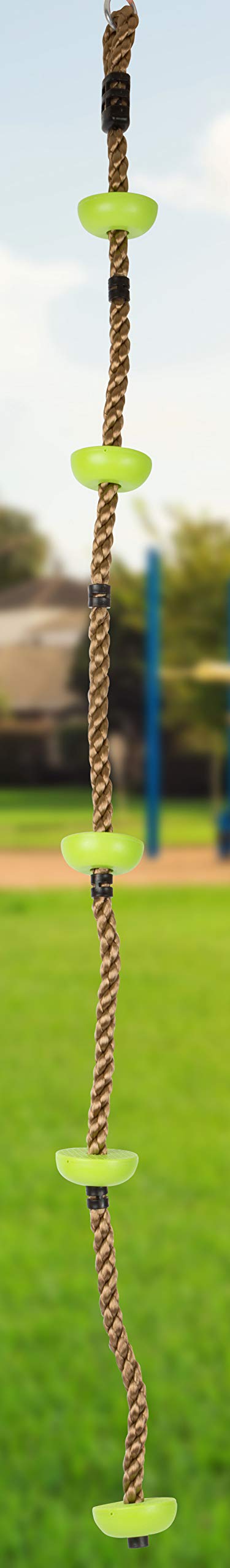 Sfoară de escaladă Small Foot Himmelsstürmer, material rezistent la intemperii, cu cârlige de siguranță și suprafețe de călcare, pentru copii de la 3 ani, 200 x 10 x 10 cm, Verde.