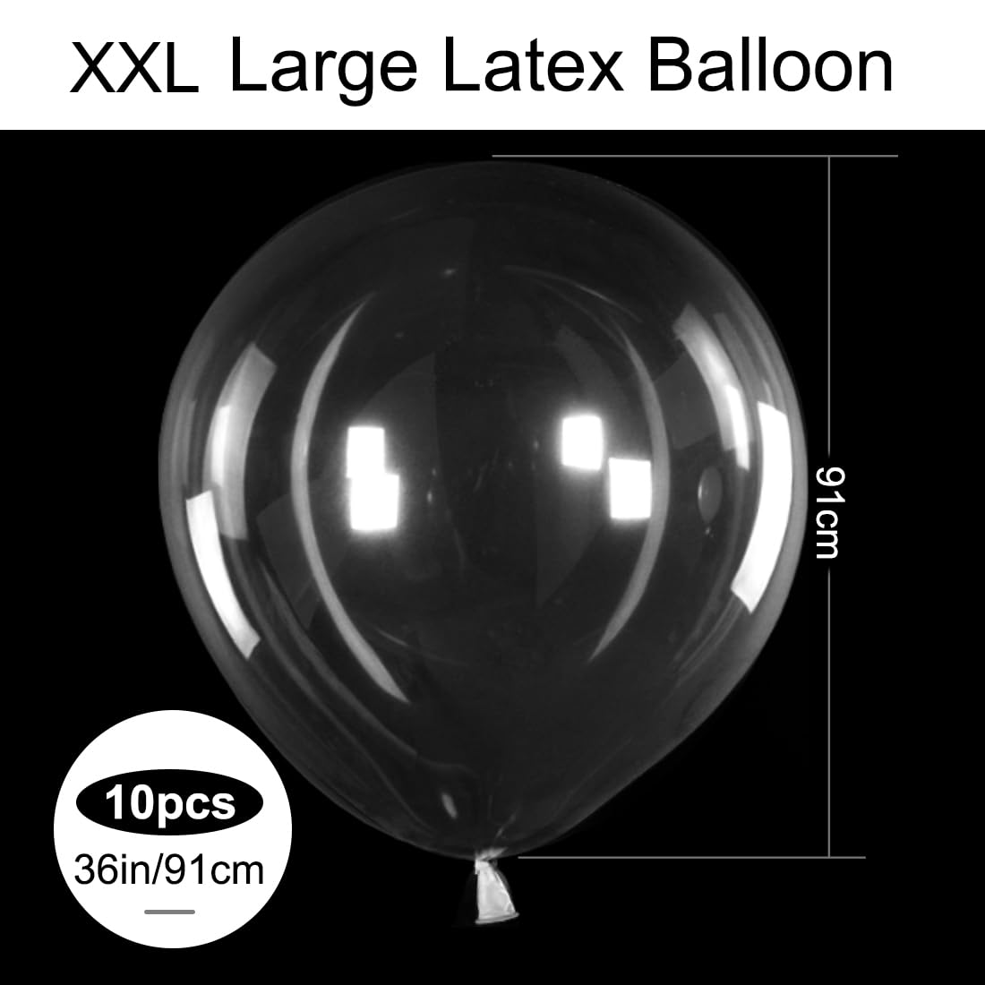 Epokus Baloane transparente XXL, 10 buc, 36 inch