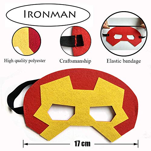 Măști Supereroi TATAFUN - 32 bucăți, Măști Cosplay pentru Petreceri, Măști din Filz pentru Copii cu Elastic