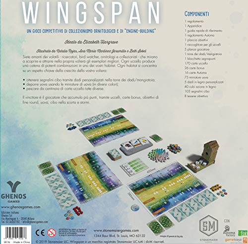 Ghenos Games - Wingspan, Multicolor, 1 (Limba: Italiană)